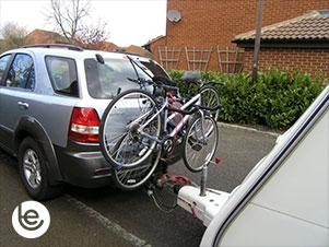Car Carrying Bike while Towing
